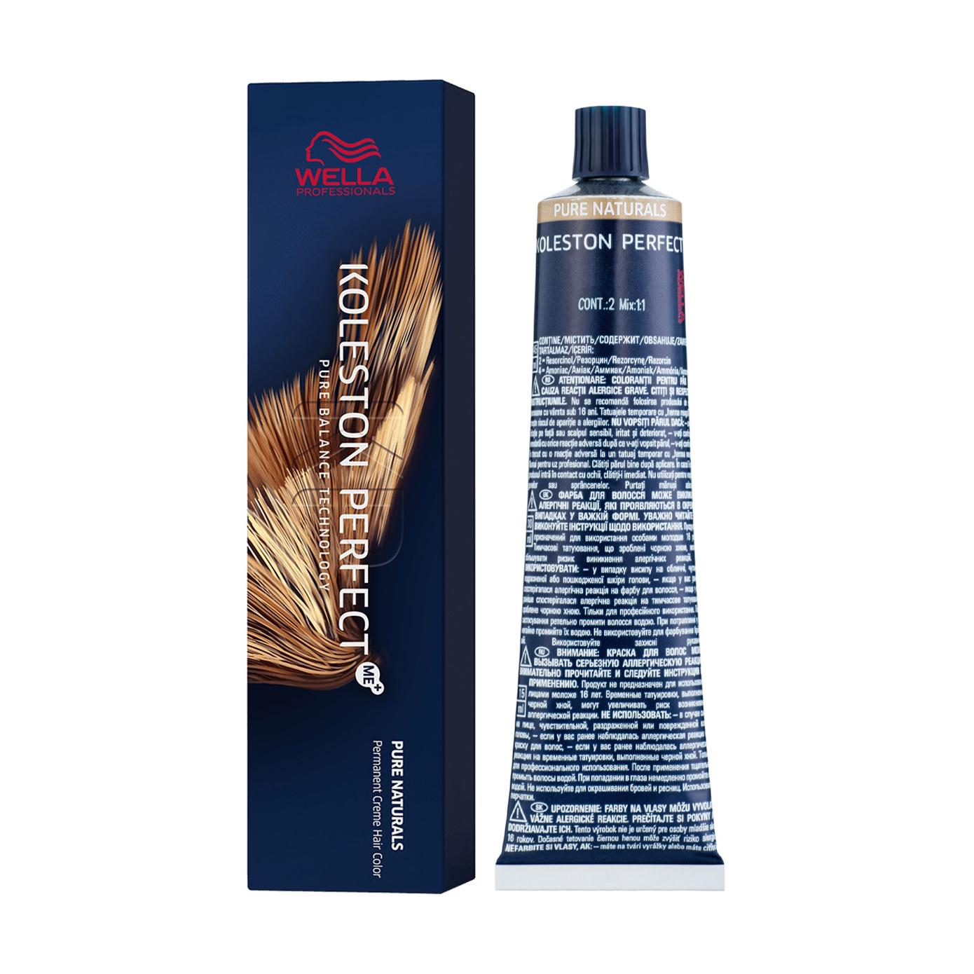 Стійка крем-фарба для волосся Wella Professionals Koleston Perfect Me+ Pure Naturals 4/00, 60 мл
